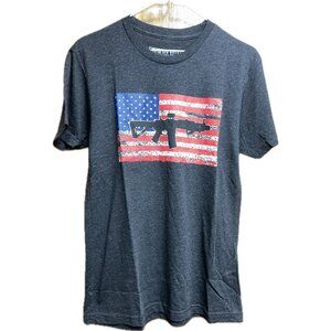 Black Rifle Coffee Company T Shirt Mens Black Graphic USA Flag SMALL NEW